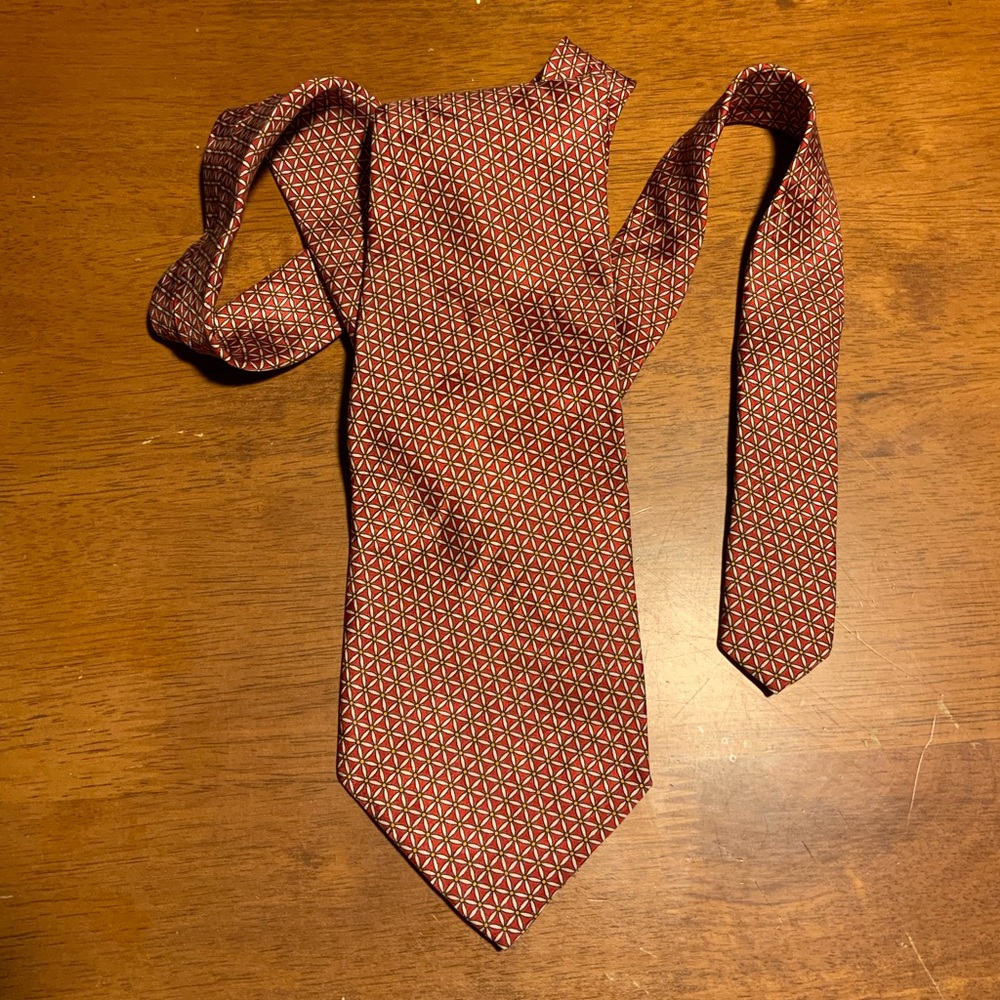 Robert Talbott Bunce Brothers Red Diamond Hand Sewn Finest Silk USA Neck Tie